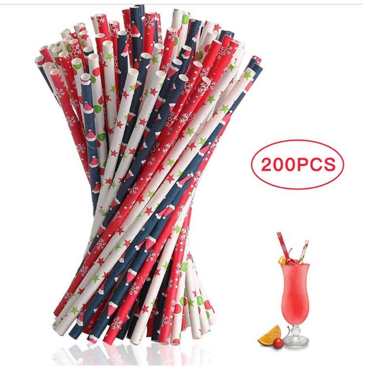 200 Pieces Halloween Paper Drinking Straws - Image 3